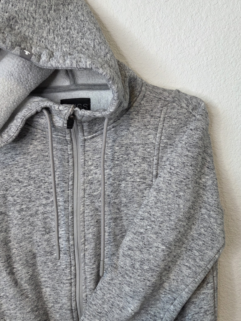 Figs Full Zip-Up Hoodie Sweater, Womens Size Small, Grey